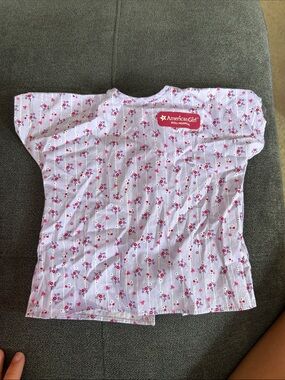 American Girl Pink Lavender Floral Doll Hospital Gown